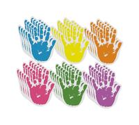 FashionCha 30 Colorful Hand Cutouts - Helping Hands for The Back-to-School Party (Cubby)
