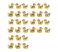 FashionCha 30 Pieces Figurines Mini Golden Duck Statue Animal Sculptures Mini
