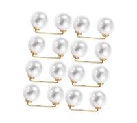FashionCha 8 Pcs Artificial Pearl Brooches for Neckline Anti-Exposure for Girls, White