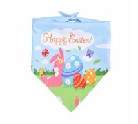 FashionCha Bandana Pet Accessory for Dogs, Tie-On Polyester with Happy Bunny & Carrot Designs, All Seasons