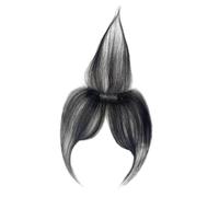 FashionCha Bangs Hair Clip in Air False Bangs Hairpiece Hair Extension with Temples for Wedding, Style C