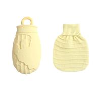 FashionCha Cartoon Hand Warmer Water Bottle with Cover for Kids and Women, Beige