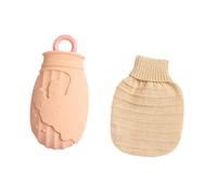 FashionCha Cartoon Hand Warmer Water Bottle with Cover for Kids and Women, Pink