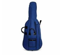 FashionCha Case 4/4, ed Cello Gig Bag with Adjustable Backpack, Bow Pocket, and Rainproof Protection, Royal Blue, Blue, 1/4