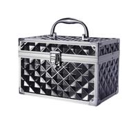 FashionCha Cosmetic Organizer Case for Nail Art and Makeup Storage with Hard Shell Design, Black