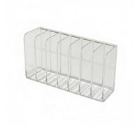FashionCha Dressing Table Storage Tray, Large Capacity, Narrow Slots, Transparent, Countertop Mounting, 4 Pcs