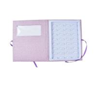 FashionCha Eyelash Storage Holder False Lash Organizer Multiple Layer with Dustproof Paper Pp Tray Suitable for Home Use Travel Salon Gift Giving, Purple