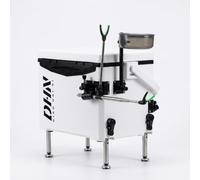 FashionCha Insulated & Tackle Box with Ice Retention, Portable g & Ice Chest Seat for Anglers, White Flat Top, Set F, 20L