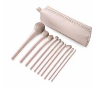 FashionCha Makeup Brush Set with Soft s for Eye Makeup, Synthetic Fiber Brush Makeup Tools, 10-piece set for refined makeup look, includes storage bag
