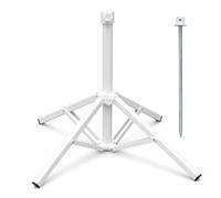 FashionCha Outdoor Foldable Umbrella Stand, Steel Construction, Patio Deck Use, Anti-Rust Paint Components, Tool-Installation, For Market, For Garden , Thickened four-legged base, ground nail version