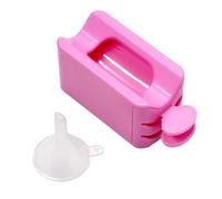 FashionCha Portable Nail Powder Storage Box with Glitter Accents, Pink