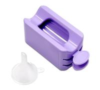 FashionCha Portable Nail Powder Storage Box with Glitter Accents, Purple