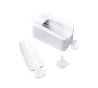 FashionCha Portable Nail Powder Storage Box with Glitter Accents, White
