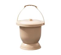 FashionCha Portable Spittoon with Lid for Night Use Urinal Bottle for Camping, Khaki L