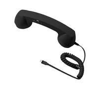 FashionCha Retro Telephone with Handset, And Speaker - Ergonomic Comfort, Practical Handset for Mobile Phone Calls, black