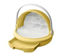 FashionCha Silkworm Rearing Cage, Habitat, Silkworm Growth Box, Transparent, Breathable And Educational Observation Hut for, Yellow