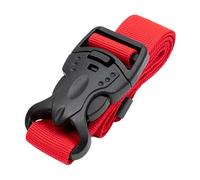 FashionCha Utility Strap with Quick Release Buckle Fixed Belt Versatile 49.21inch Tie Down Strap Luggage Lash Belt for Grills Camping, red