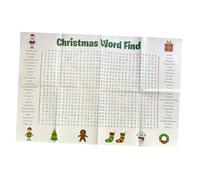 FashionCha Word Search Poster - Wall Game, Fun Wall Poster, Word Search for The Holidays, for Office, Christmas, Classroom, Thanksgiving, Family, Christmas