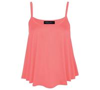 FASHIONCHIC Women Ladies Plain Sleeveless Scoop Round Neck Flared Swing Skater Thin Camisole Strappy Short Mini Crop Cami Tank Vest Top Shirt Blouse Plus Size XL XXL XXXL 8 10 12 14 16 18 20 22 24 26