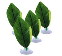 Fashionclubs 4pcs Betta Bead Leaf Hammock, Silk Betta Fish Leaf Hammocks Pad Lounger Toys Lightweight and Realistic Fish Hideout Plastic Aquarium Plants Accessories for Fish Tank Decorations