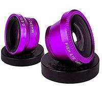 FashionCompatible with various smartphones Fisheye wide-angle macro Easy installation Black 3in1 lens just by pinching