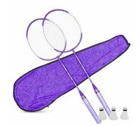 Fashiondezhao Composite Training Racket Set Beginner, Carbon Fiber Construction, Includes Shuttlecock, Nylon String Material, Medium Shaft Flexibility, style to 2