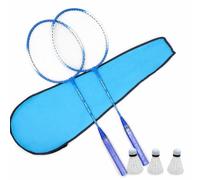 Fashiondezhao Composite Training Racket Set Beginner, Carbon Fiber Construction, Includes Shuttlecock, Nylon String Material, Medium Shaft Flexibility, style to 1