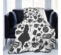 FASHIONDIY Alice in Wonderland Ultra Soft Fleece Throw Blanket Cozy Warm Plush Throw Blanket Sofa Bed Couch 60"x50"