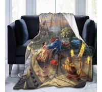 FASHIONDIY Beauty And The Beast Blanket Oversized Warm Adult Super Soft Blanket With Soft Anti-pilling Flannel For Adults & Kids 3D Print 50"x40"