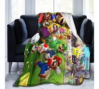FASHIONDIY Cartoon Mario Ultra Soft Fleece Throw Blanket Cozy Warm Plush Throw Blanket Sofa Bed Couch 80"x60"