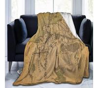 FASHIONDIY middle earth map Blanket Oversized Warm Adult Super Soft Blanket With Soft Anti-pilling Flannel For Adults & Kids 3D Print (130 * 150cm)