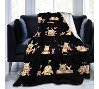 FASHIONDIY Winnie The Pooh Blanket Oversized Warm Adult Super Soft Blanket With Soft Anti-pilling Flannel For Adults & Kids 3D Print 80"x60"