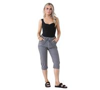Fashionesta Flowk® Ladies Stretch Plain Magic Italian Shorts - Womens Comfy Crushed Casual Summer Short Joggers Stretchy Capri Bottom Short (Charcoal, 16-22)