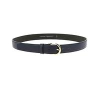 FASHIONGEN - Premium Durable Genuine Italian-Made Leather BELT for Women, FLORDELIS - Navy blue, 100 cm (39 in) / Waist size 35 to 38