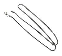 FashionJunkie4Life Sterling Silver 1.5mm Square Foxtail Chain Necklace w/Antique Finish - 16, 18, 20, 24, 30", Metal