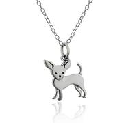 FashionJunkie4Life Sterling Silver 3D Dog Breed Necklaces, Sterling Silver
