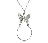 FashionJunkie4Life Sterling Silver and Gold Plated Butterfly Necklaces for Women, Sterling Silver