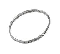 FashionJunkie4Life Sterling Silver The Lord's Prayer Mobius Bangle Bracelet, Polished