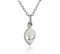 FashionJunkie4Life Tiny Space Theme Pendant Necklaces for Men and Women, Sterling Silver