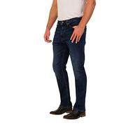 FashionLabels4Less Ex High Street Brand 1343 Mens Regular Fit Jean with Stretch Straight Leg Dark Indigo
