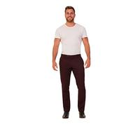 FashionLabels4Less Ex High Street Brand 6361 Mens Cotton Chino with Added Stretch Slim Fit - Colour: Grape, Size: 44 Length: 31"
