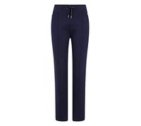 FashionLabels4Less Ex High Street Brand 6559 Cotton Rich Straight Leg Drawstring Joggers/Jogging Pants - Colour: Navy, Size: 14 Lengths: Long 33"