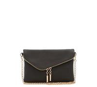 FashionPuzzle Envelope Clutch Evening Bag, Charcoal Grey, One Size
