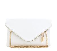 FashionPuzzle Envelope Clutch Evening Bag, Xl-white, One Size