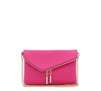 FashionPuzzle Envelope Wristlet Clutch Crossbody Bag with Chain Strap, Fuchsia, One Size
