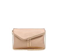 Envelope Wristlet Clutch Crossbody Bag with Chain Strap, Rose Gold, One Size