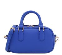 FashionPuzzle Mini PU Leather Satchel Purse Top Handle Crossbody Bag, Royal Blue, 8" x 5" x 3", Small Bag Mini Purse