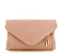 FashionPuzzle Oversized Envelope Clutch Evening Bag with Chain Strap, Xl-rose Pink, One Size