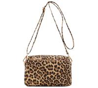 FashionPuzzle Triple Zip Small Crossbody Bag, Le047 Tan, One Size