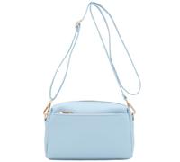 FashionPuzzle Triple Zip Small Crossbody Bag (Light Blue)